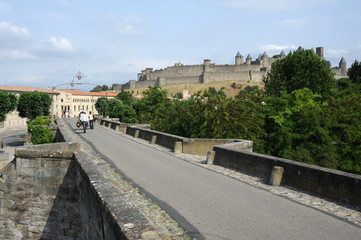 Fototapeta na wymiar La citadella di Carcassonne patrimonio mondiale dell'UNESCO
