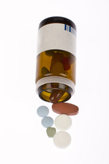 drugs, pills in different colours colors