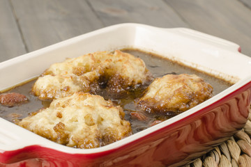 Stew & Dumplings - Casserole of beef, vegetables & dumplings © paul_brighton