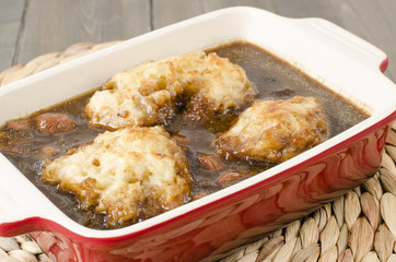 Stew & Dumplings - Casserole of beef, vegetables & dumplings
