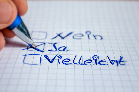 Endscheidung Ja Nein