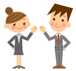 ビジネスマン　ビジネスーマン　案内