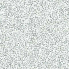 Fotobehang Mozaïek Gebroken tegels wit vierkant patroon