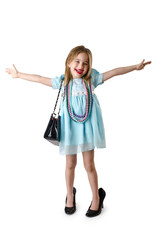 Little in funny fashion concept