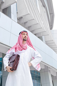 Arab on the street in summer