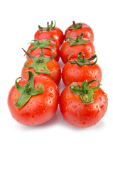 Fresh tomatoes isolated on the white