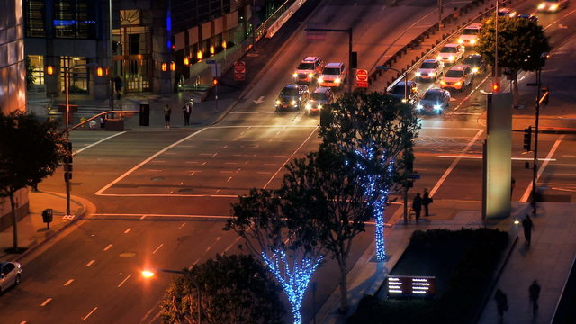 Time lapse Urban City Night Traffic