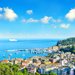 Naklejka na ściany i meble panoramiczny widok z Santa Margherita, Liguryjskie Resort