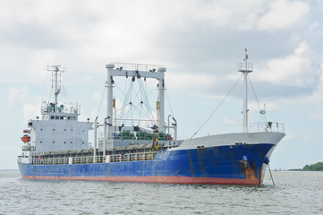 transporting ship at sea