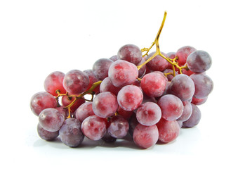 bunch of red grapes isolated