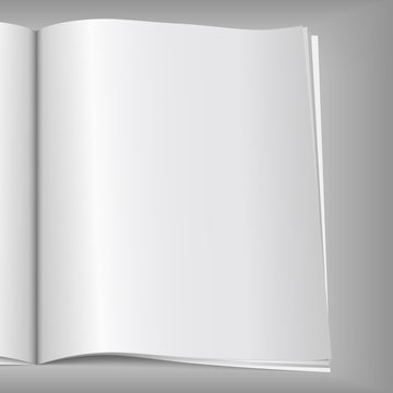 Close-up of blank magazine page