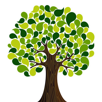 Abstract spring time tree