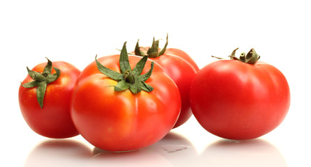 tomatoes isolated on white