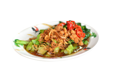 stir fried chinese kale with oyster sauce