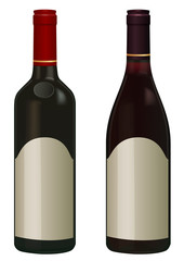 Red Wine bottle, blank label