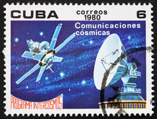 Postage stamp Cuba 1980 Satellite Communications, Intercosmos