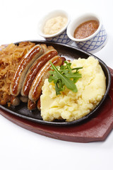 sausage with cabbage