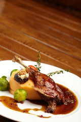 duck with potatoes