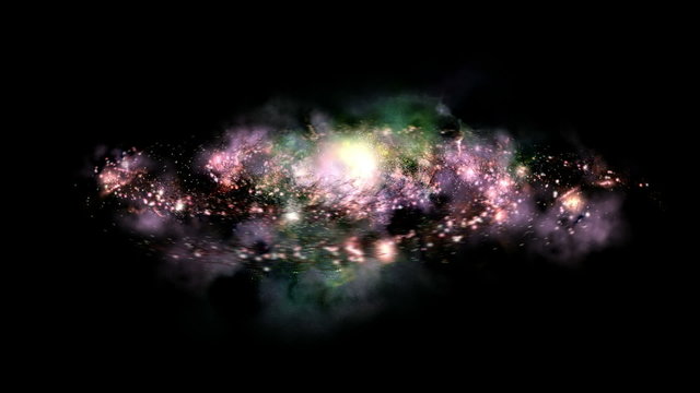 Spiral galaxy with alpha channel in Full HD