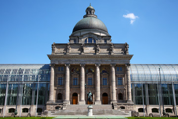 The historic government "Staatskanzlei " in Munich in Bavaria
