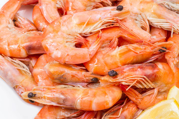 Boiled shrimp  background