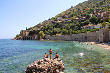 peaple at the beach in Alanya