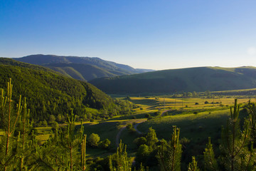Naklejka premium Koprivshtitsa green valley