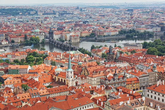 View of  Prague from an observation deck