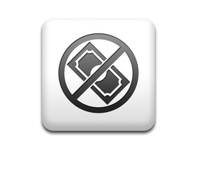 Boton cuadrado blanco simbolo gratis