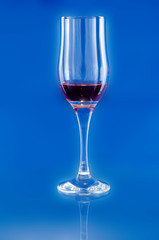 Glass of rose wine