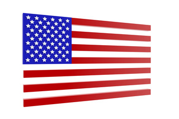 Bandera de Estados Unidos en 3D