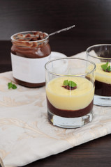 Chocolate and vanilla cream