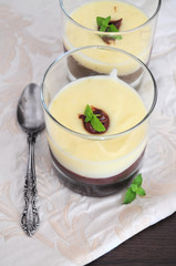 Chocolate and vanilla cream
