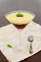 Chocolate and vanilla cream