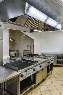 interior of the industrial kitchen