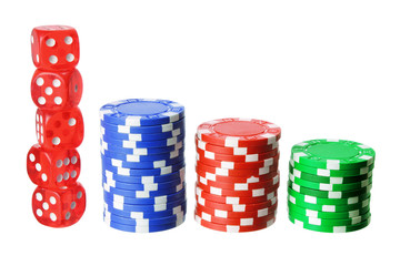 Poker Chips and Dice
