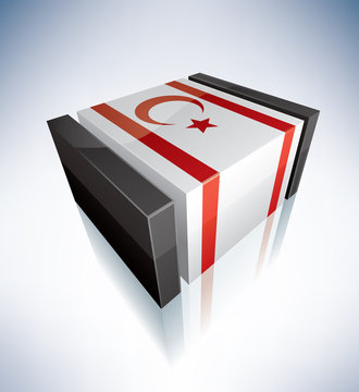 3D flag of Northern Cyprus