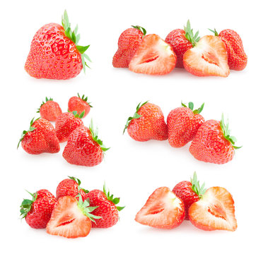 collection of 6 strawberry images