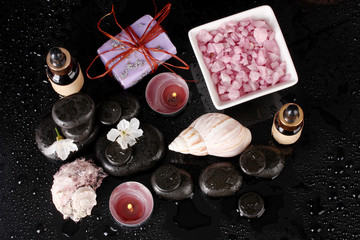 Composition of the funds required for spa care isolated on