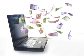 Online Income ,Concepts , Euro money