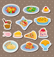 cartoon Italian food stickers