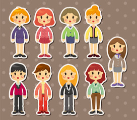 office woman stickers