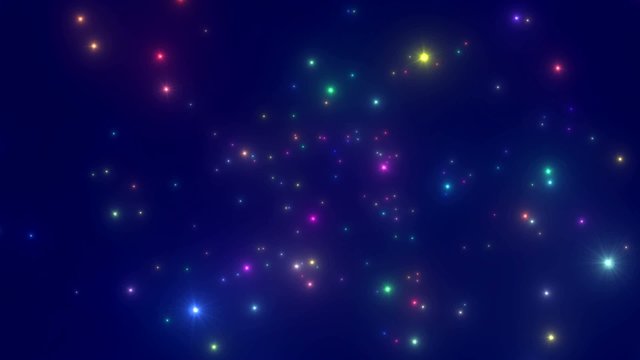 colorful_fairy_flare_fly_dark_blue_back_3d_loopable
