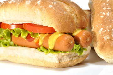 Perrito caliente al detalle.
