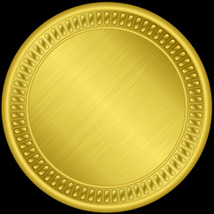 Golden medal, vector illustration