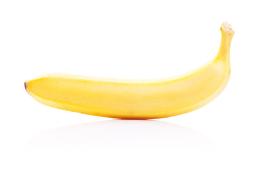 banana over white background