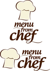 Chef Menu signs set