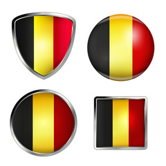 Fototapeta premium belgium flag icon set