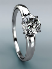 Diamond Ring wedding gift isolated