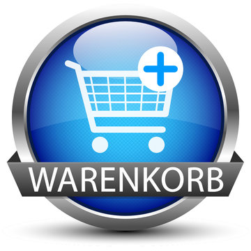 Warenkorb Hinzuf&uuml;gen Button Blau